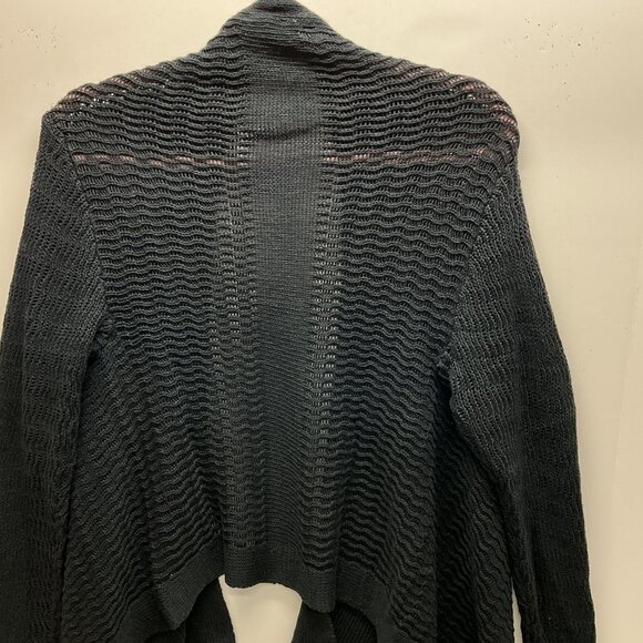 Medium Cardigan Du Jour Long-Sleeve Drape Front Open Stitch - Picture 5 of 10